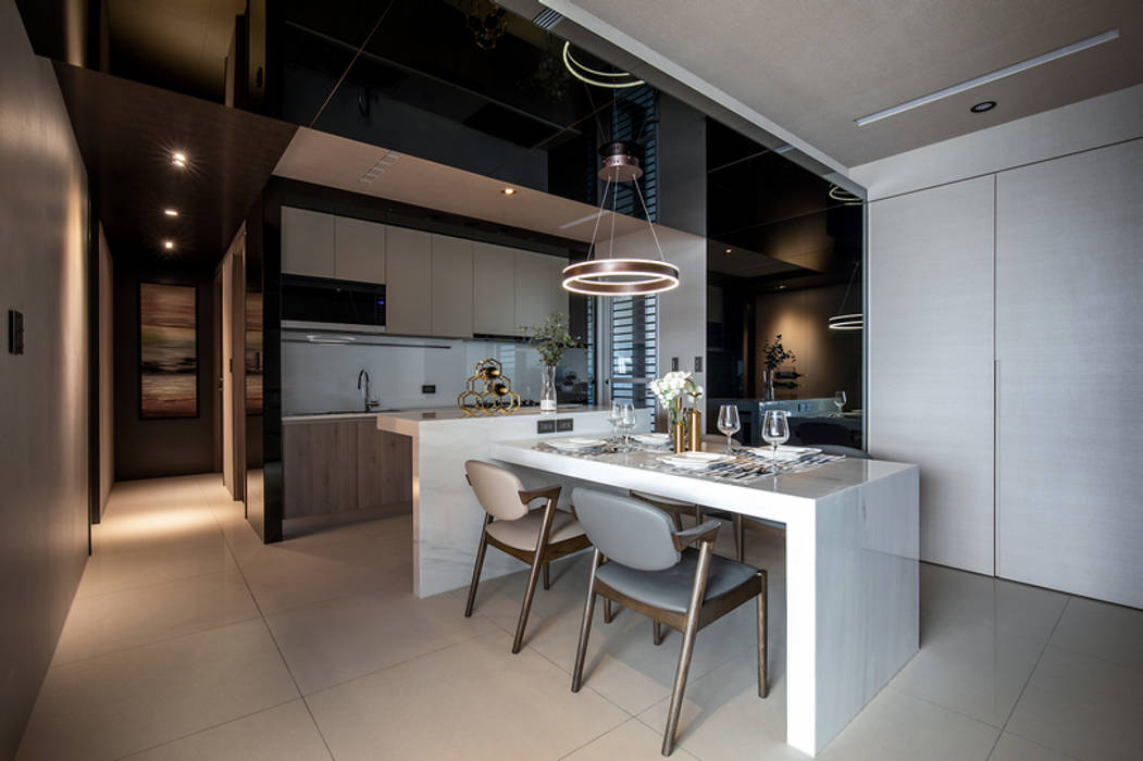 Completeness - Condominium interior design, 勻境設計 Unispace Designs 勻境設計 Unispace Designs 現代廚房設計點子、靈感&圖片