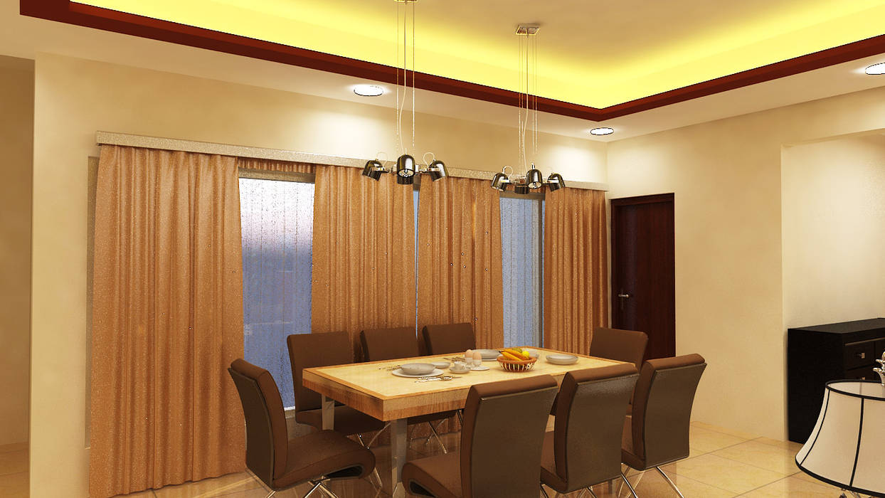 Piyush Pande Residence, Gurooji Designs Gurooji Designs Minimalist dining room