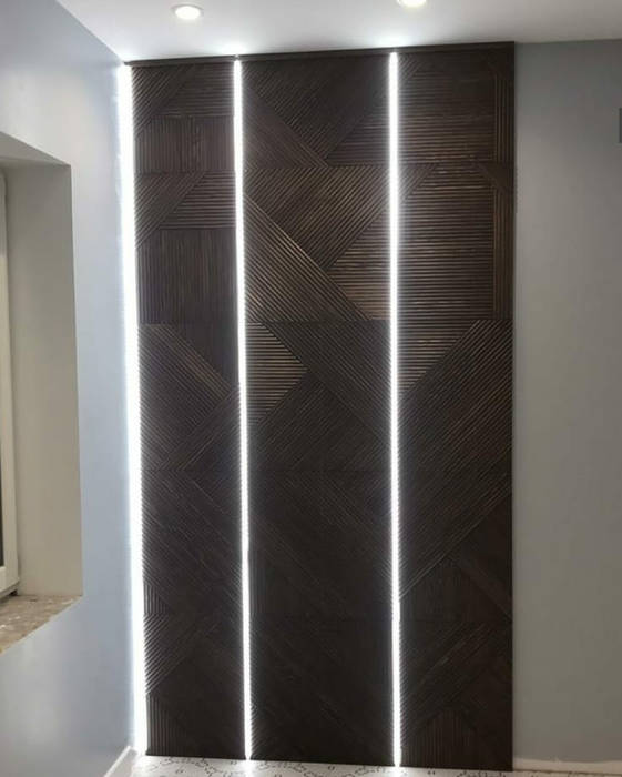 Стеновые панели из дерева, Brus Decor Brus Decor Paredes y pisos de estilo moderno Derivados de madera Transparente Decoración de paredes