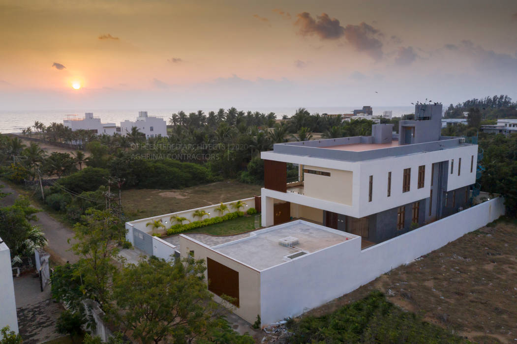 View of the beach Offcentered Architects Modern houses Beach house design, modern residence, contemporary architects, architects in chennai, modern architects,interior designers in chennai, contemporay architects
