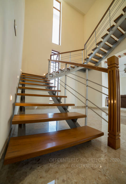 Signature customized stair designs Offcentered Architects Stairs Beach house design, modern residence, contemporary architects, architects in chennai, modern architects,interior designers in chennai, contemporay architects