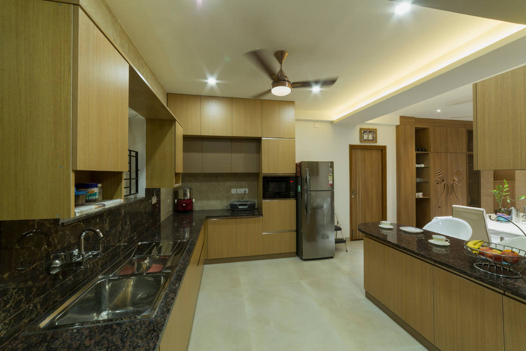 Modular kitchen interiors Offcentered Architects Modern Kitchen