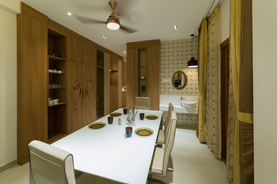Apartment interiors at Chennai, Offcentered Architects Offcentered Architects Moderne Esszimmer