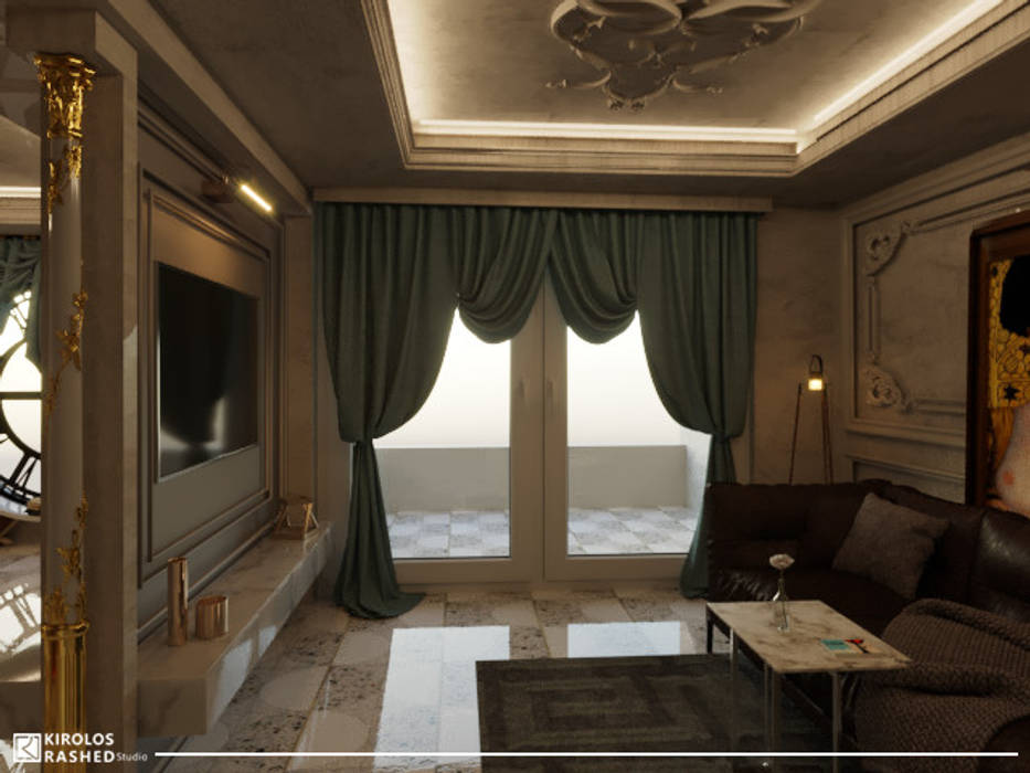 Hotel Suite Classic Luxury Design, Kirollos Rashed Studio Kirollos Rashed Studio غرفة المعيشة