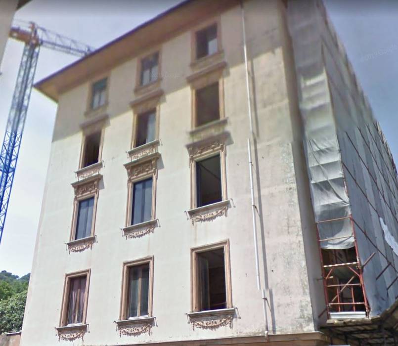 Immagine dell'edificio prima dell'intervento Arbloc bonus facciate, recupero, facciata, edilizia, polistirolo, rivestimenti, decorazione, stile, progettazione. 3D, cornici, matrici resinate