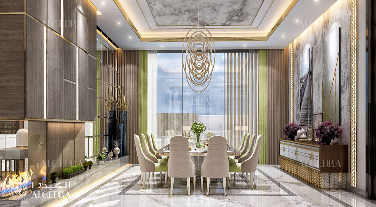 Modern dining room in luxury villa   homify