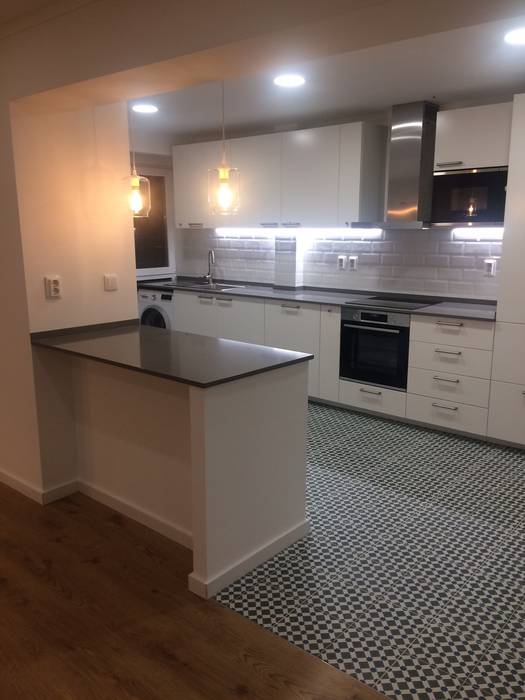 Apartamento T3 - Linda-a-Velha - Oeiras - Home Project Cozinhas mediterrânicas por Acontece Design Solutions Mediterrânico