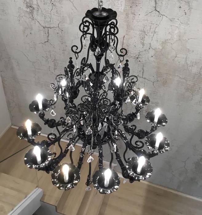 Murano chandelier MT ILLUMINAZIONE SRL Espaces commerciaux Verre Locaux commerciaux & Magasins