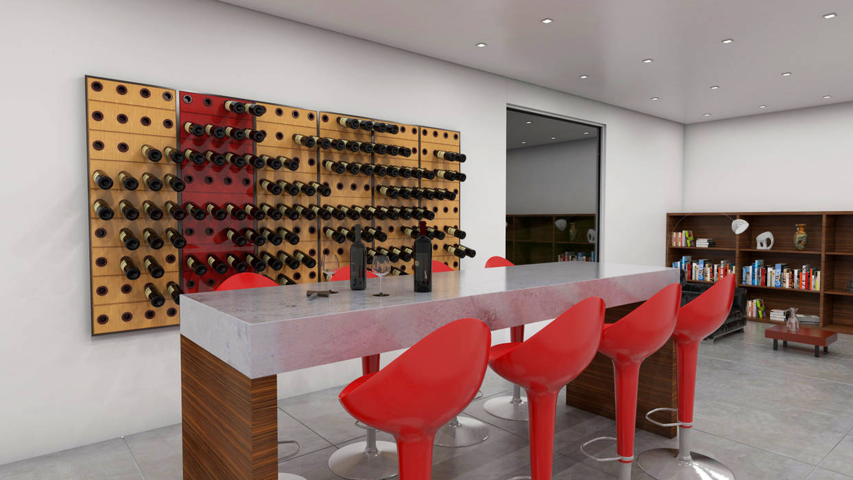 Suporte 1G-Max - Prende a Garrafa pelo Pescoço , Garrafeiros - Adegas para Vinho Garrafeiros - Adegas para Vinho Modern Home Wine Cellar Plastic