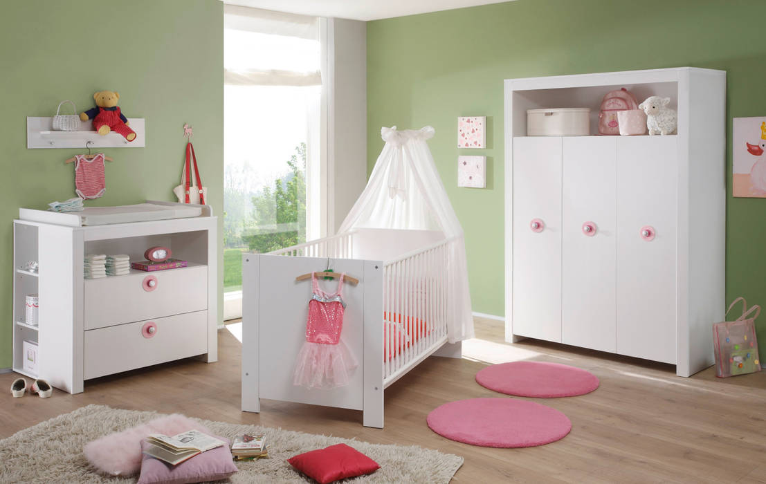 Babyzimmer „olivia“ für mädchen, 5-teiliges komplett-set