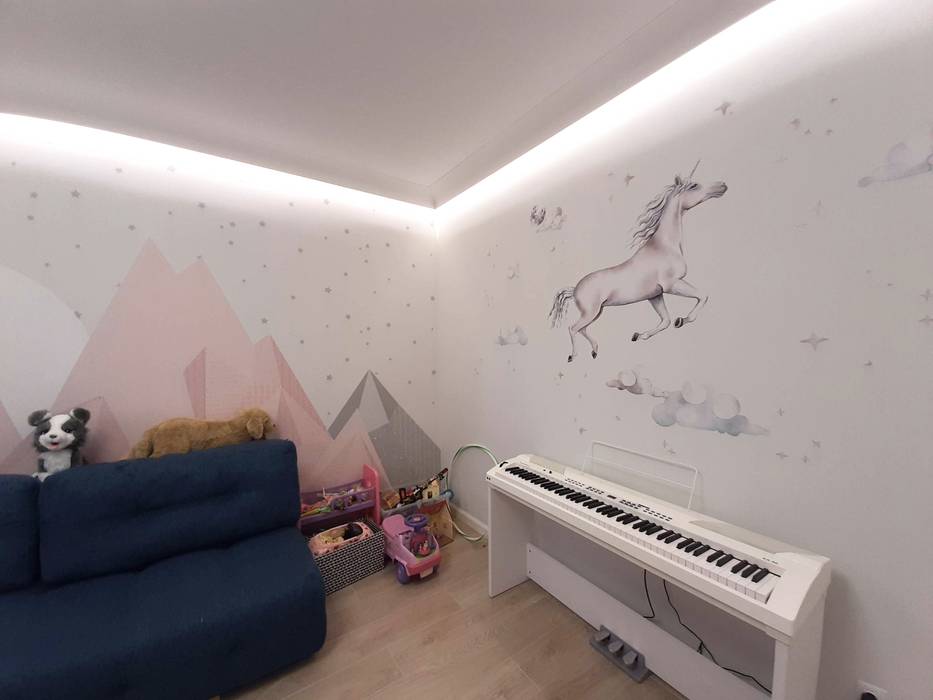 modern appartment with classic details, ANDO ANDO غرفة الاطفال