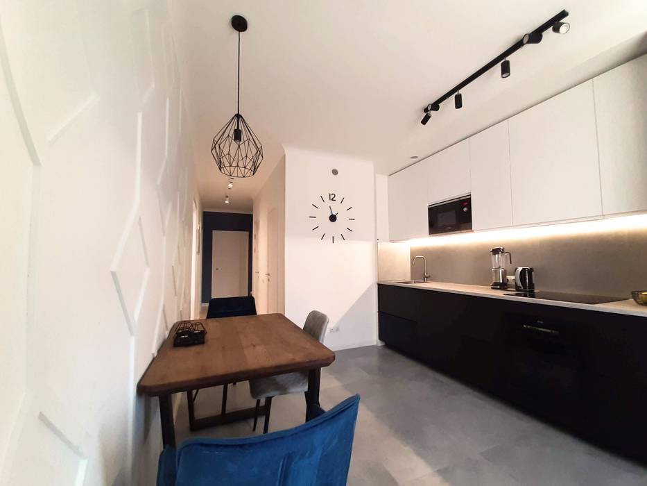 modern appartment with classic details, ANDO ANDO Nhà bếp phong cách Bắc Âu