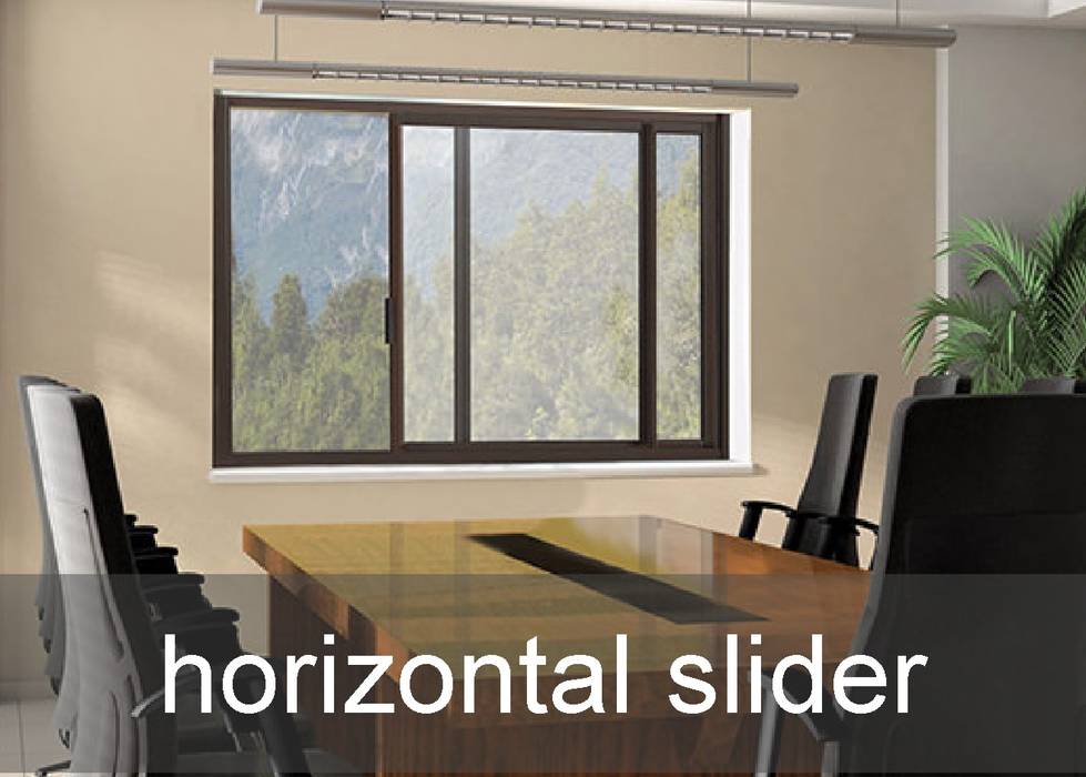 Aluminium Window - Horizontal Slider Origin Aluminium (Pty) Ltd Minimal style window and door Aluminium/Zinc aluminium windows, horizontal slider, crank-style windows, patios