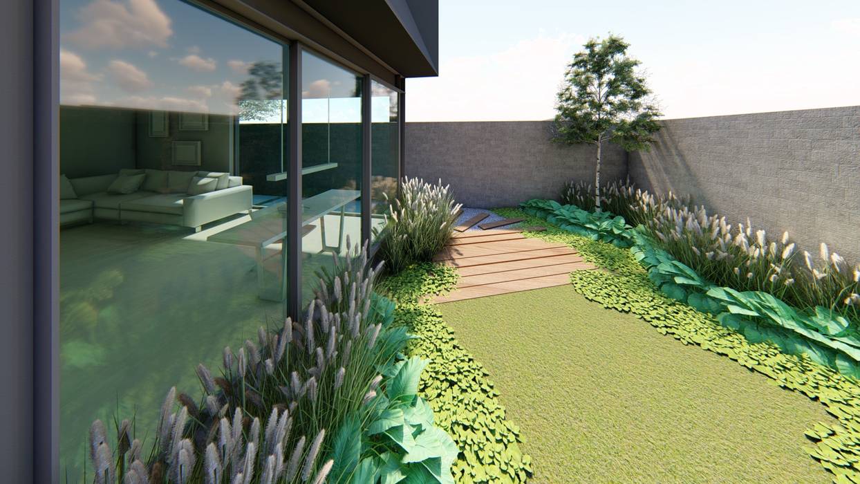 PROYECTO PAISAJE CASA RESERVA REAL, Verde Lavanda Verde Lavanda حديقة