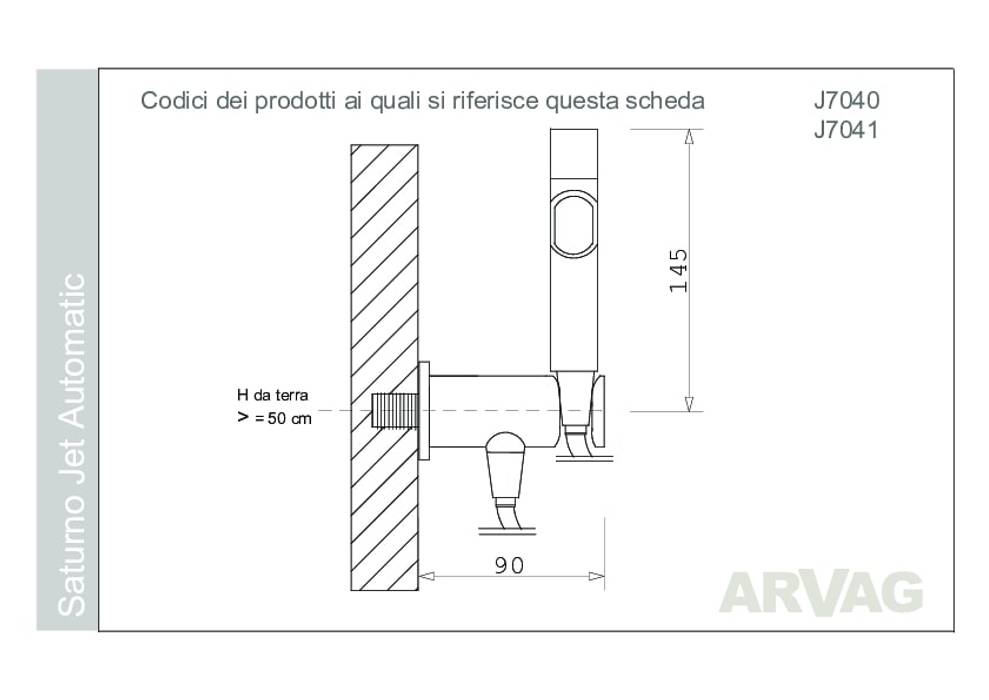 Idroscopino modello Saturno , ARVAG SRL ARVAG SRL Kamar Mandi Modern Perunggu