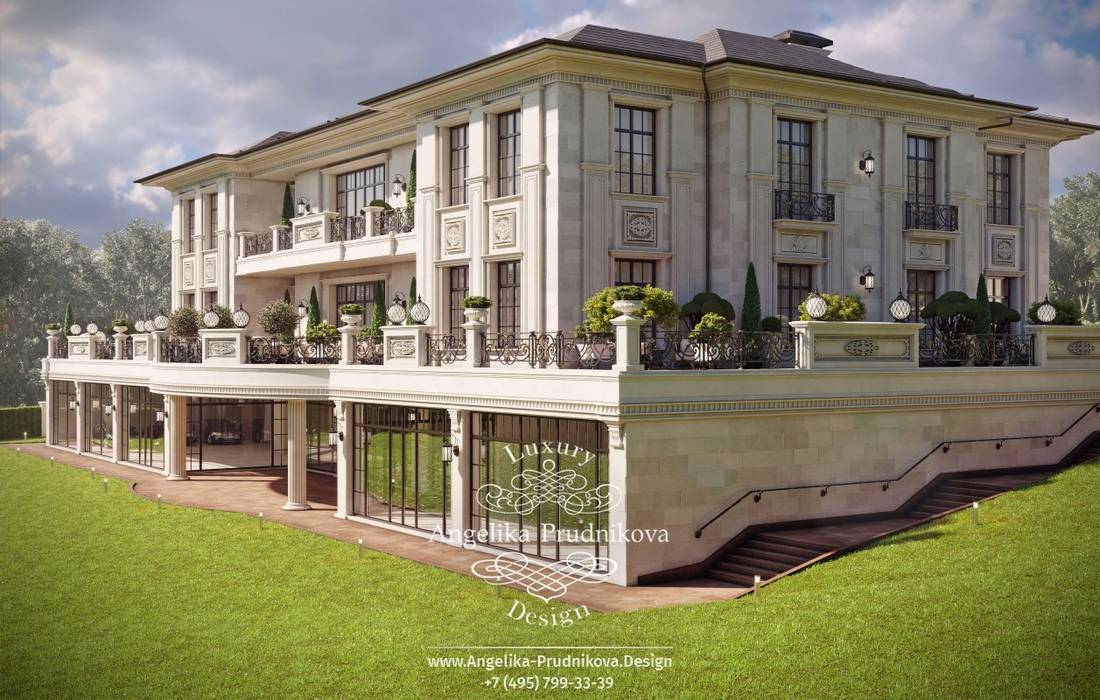 Дизайн-проект экстерьера в КП Agalarov Estate Дизайн-студия элитных интерьеров Анжелики Прудниковой Дома в классическом стиле