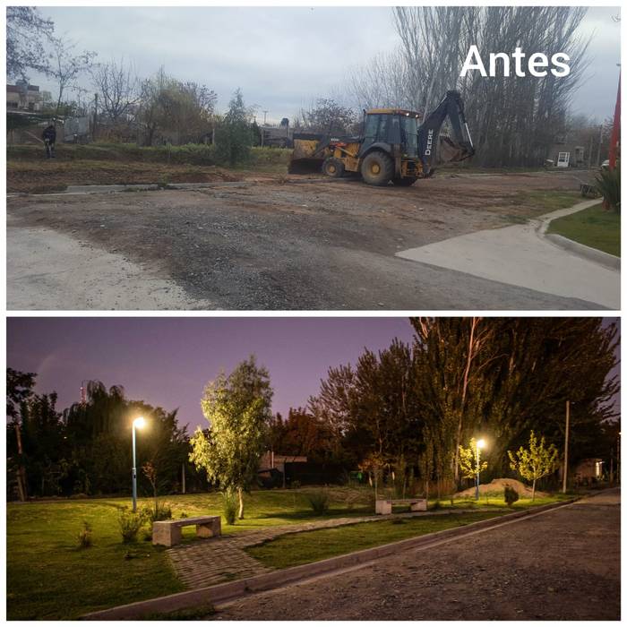 Paque Aida tropeano& Asociados parque, plantas, luces