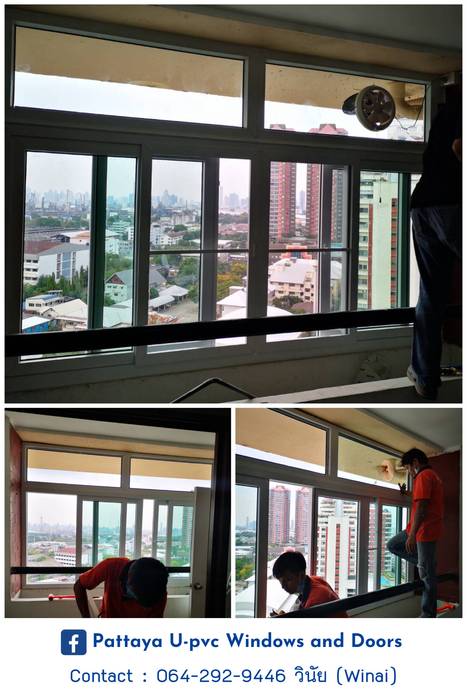 ผลงานบางส่วนของเรา (ทั้งงานเล็กและงานใหญ่) Sample UPVC (Vinyl) Project ติดตามงานเพิ่มได้ที่ Facebook, โรงงาน พัทยา กระจก ยูพีวีซี Pattaya UPVC Windows & Doors โรงงาน พัทยา กระจก ยูพีวีซี Pattaya UPVC Windows & Doors Jendela plastik Kaca