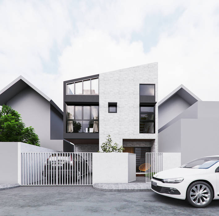 Exterior Perspective Intent During Design Phase By Jaal Builders Scandinavian Homify