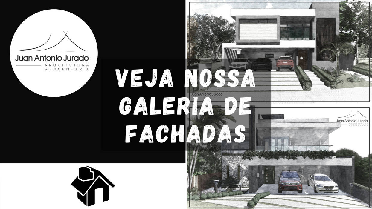 Galeria de Fachadas Juan Jurado Arquitetura & Engenharia Casas modernas fachada