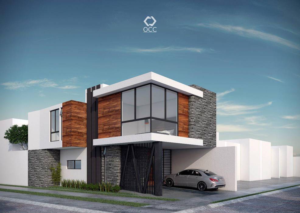 Casa cla: perspectiva 2 grupo occ casas unifamiliares | homify