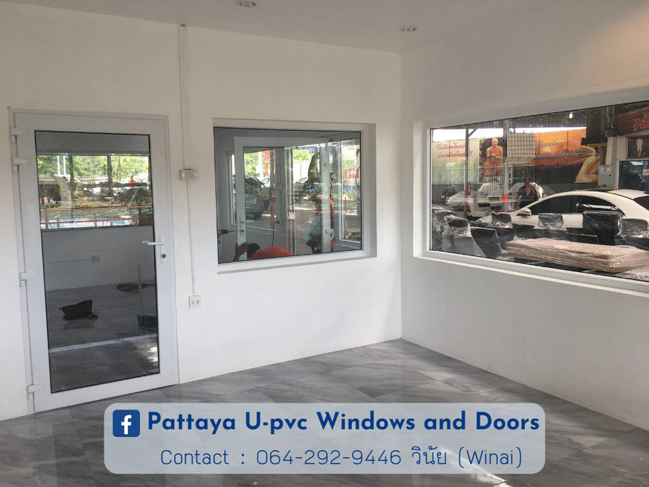 ต้นเอกแหล่งรถบ้าน อ.บางละมุง จ.ชลบุรี เลือกใช้ กระจกเทมเปอร์นิรภัย (Tempered Glass) UPVC แข็งแรง ทนทาน ป้องกันการโจรกรรม ป้องกันเสียงได้ดี, โรงงาน พัทยา กระจก ยูพีวีซี Pattaya UPVC Windows & Doors โรงงาน พัทยา กระจก ยูพีวีซี Pattaya UPVC Windows & Doors Металопластикові вікна Скло