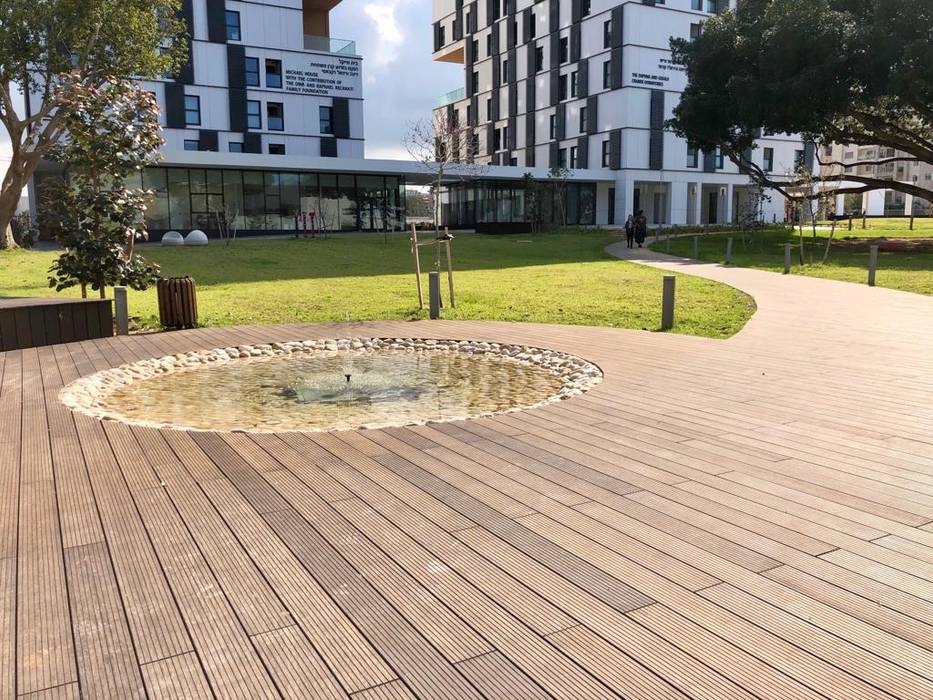 Exterpark Magnet Bamboo FSC Natural Herzliya University Israele, Exterpark Exterpark Commercial spaces Solid Wood Multicolored Schools