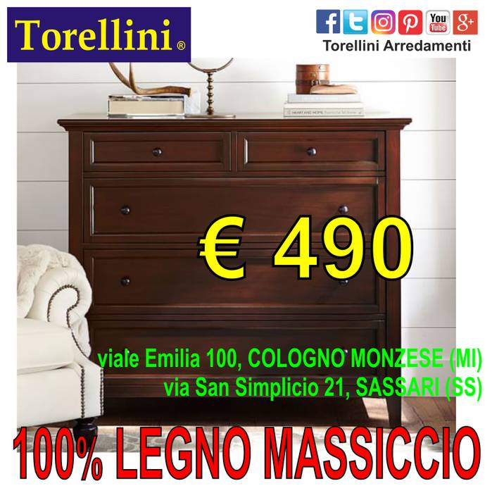 Mobili in legno Massello a Sassari (PREZZI), Torellini Arredamenti SASSARI OLBIA COLOGNO MONZESE Torellini Arredamenti SASSARI OLBIA COLOGNO MONZESE Colonial style bedroom Wardrobes & closets