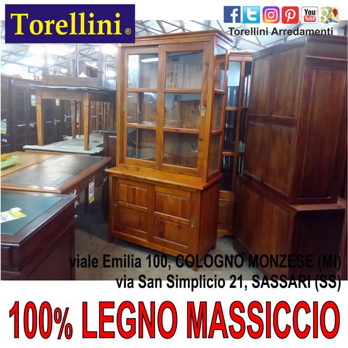 Mobili in Legno Massello a MILANO (Lombardia), Torellini Arredamenti SASSARI OLBIA COLOGNO MONZESE Torellini Arredamenti SASSARI OLBIA COLOGNO MONZESE Livings de estilo clásico Alacenas y cajoneras