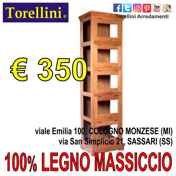 Mobili in Legno Massello a MILANO (Lombardia), Torellini Arredamenti SASSARI OLBIA COLOGNO MONZESE Torellini Arredamenti SASSARI OLBIA COLOGNO MONZESE Living room Cupboards & sideboards