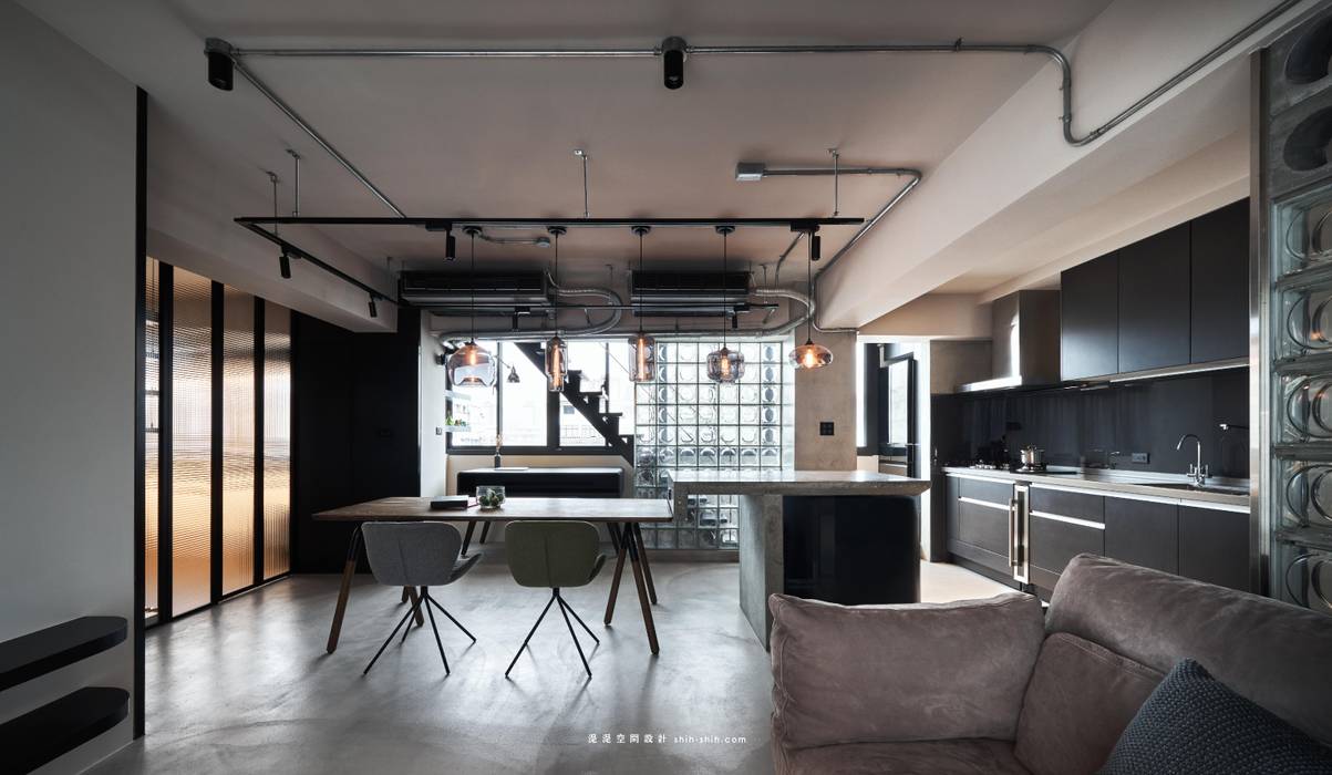 C Residence, 湜湜空間設計 湜湜空間設計 Ruang Makan Gaya Eklektik