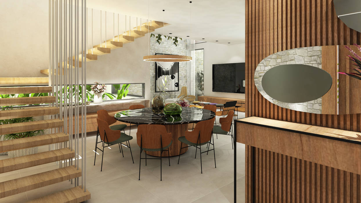 Projeto para residência em condomínio fechado , ZOMA Arquitetura ZOMA Arquitetura Salas de jantar modernas