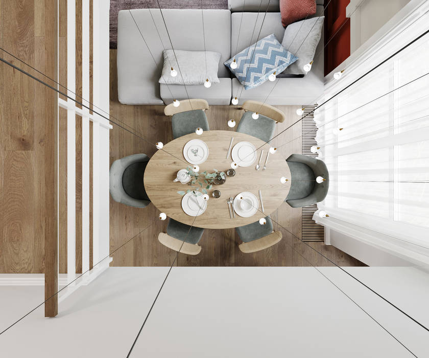 Family house | 140 кв. м | Проект загородного дома в стиле современная классика, MIYAO MIYAO Їдальня