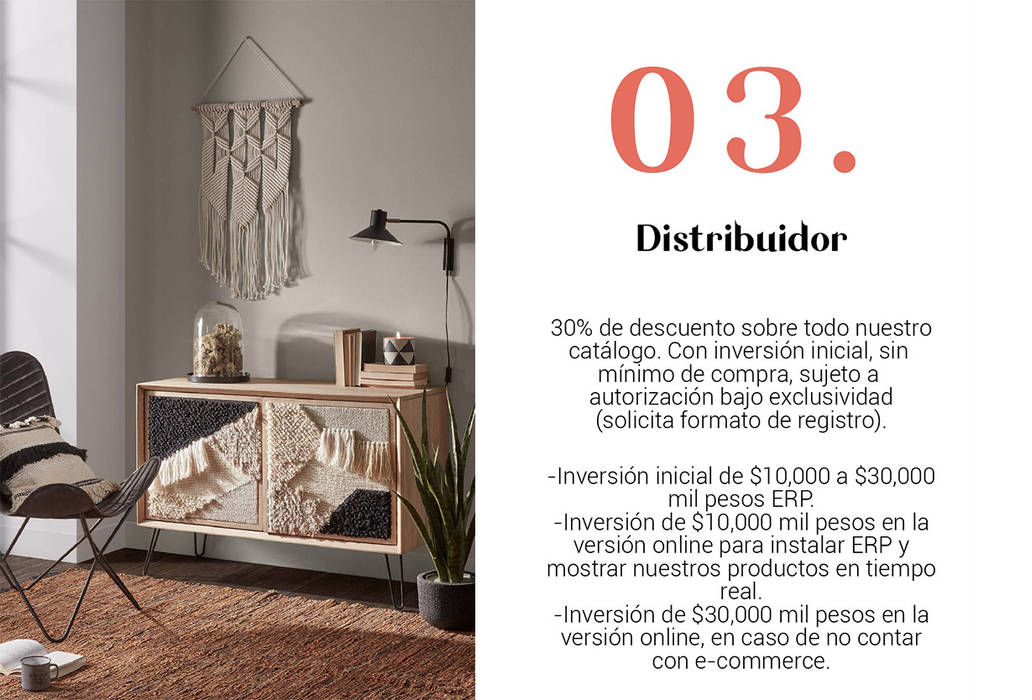 ¿Quieres distribuir nuestra línea? Contactanos!! Anvi Muebles y accesorios Comedores de estilo moderno