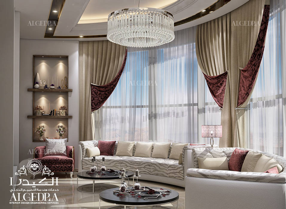 Living room design in Dubai, Algedra Interior Design Algedra Interior Design Salones modernos