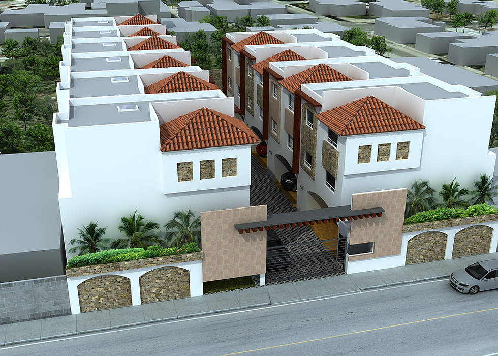 Casas LM. Townhouses C 35 SG Huerta Arquitecto Cancun Casas clásicas diseño de casas, villas, residencias, arquitectos en Cancun, arquitectos en Mexico, Mexican architects