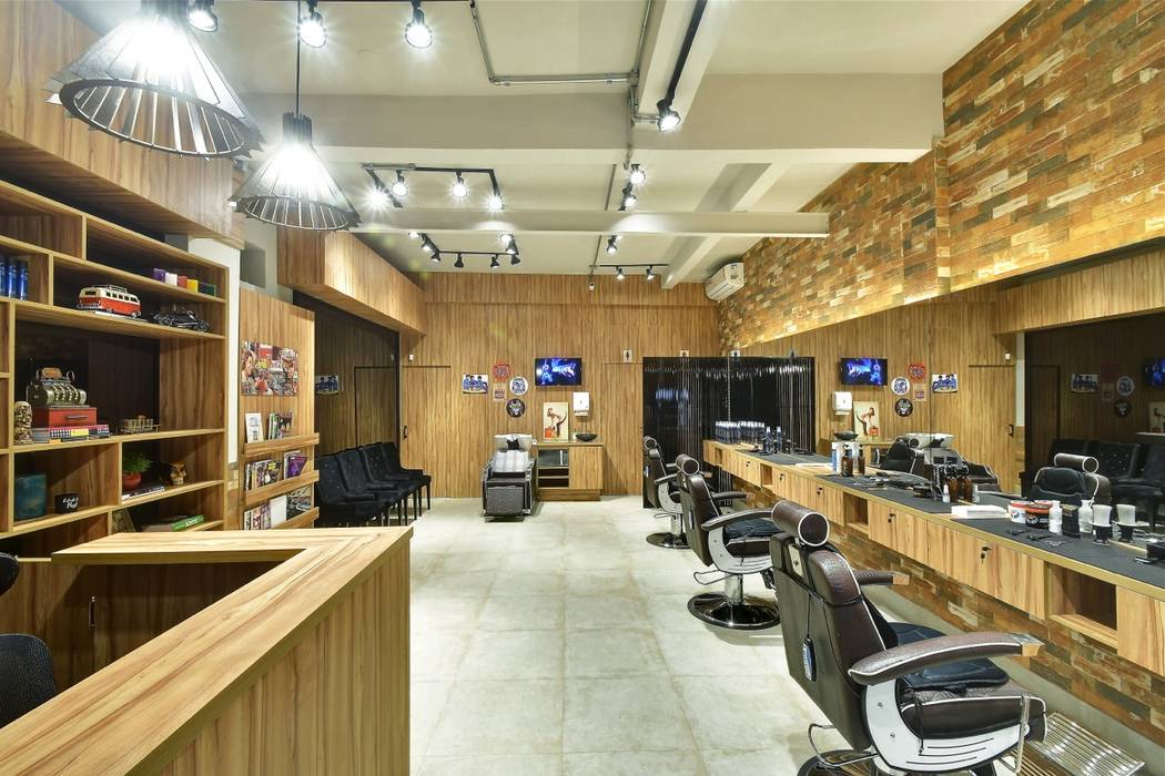Barbearia Empório do Corte, Pinheiros AVR Studio Arquitetura Espaços comerciais Espaços comerciais