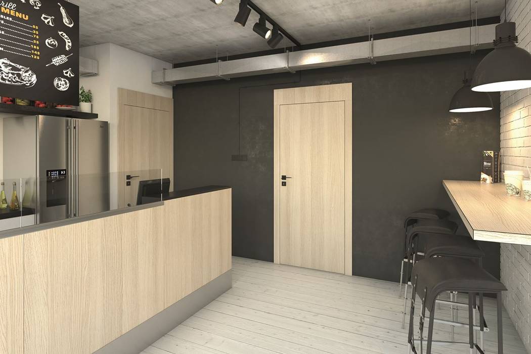 Porta de Interior CPL, InPortas InPortas Commercial spaces Wood Wood effect Office spaces & stores