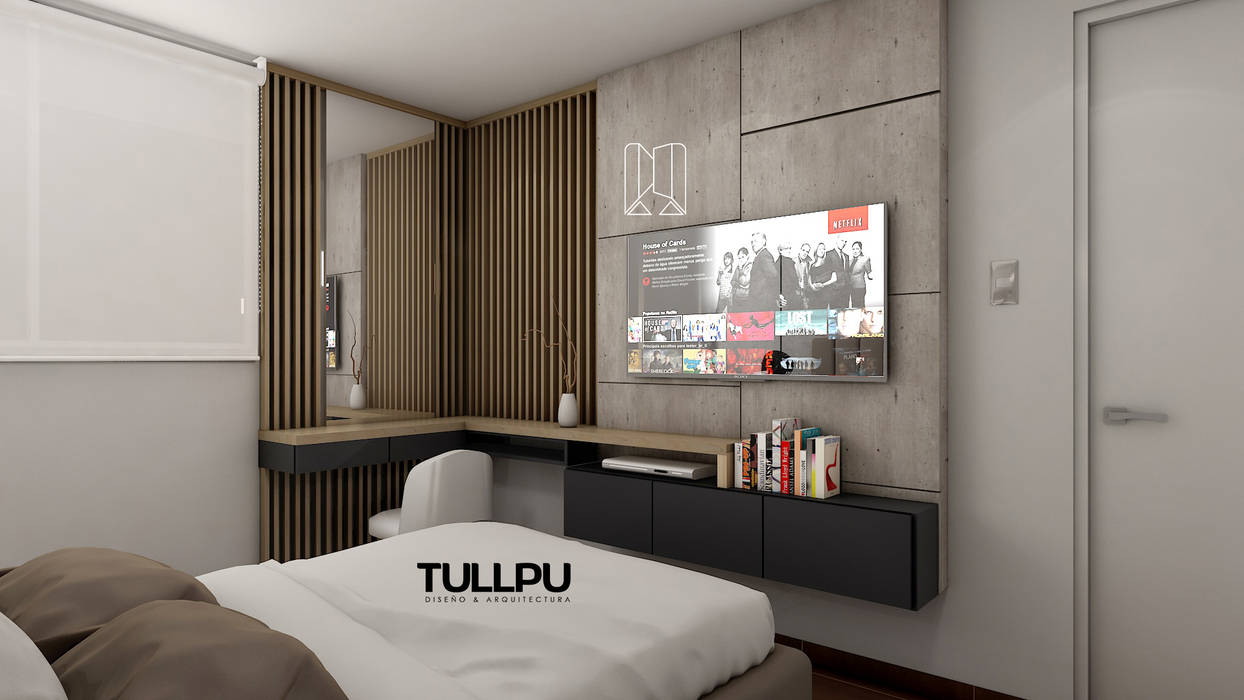 Tullpu Diseño & Arquitectura Modern style bedroom Brown