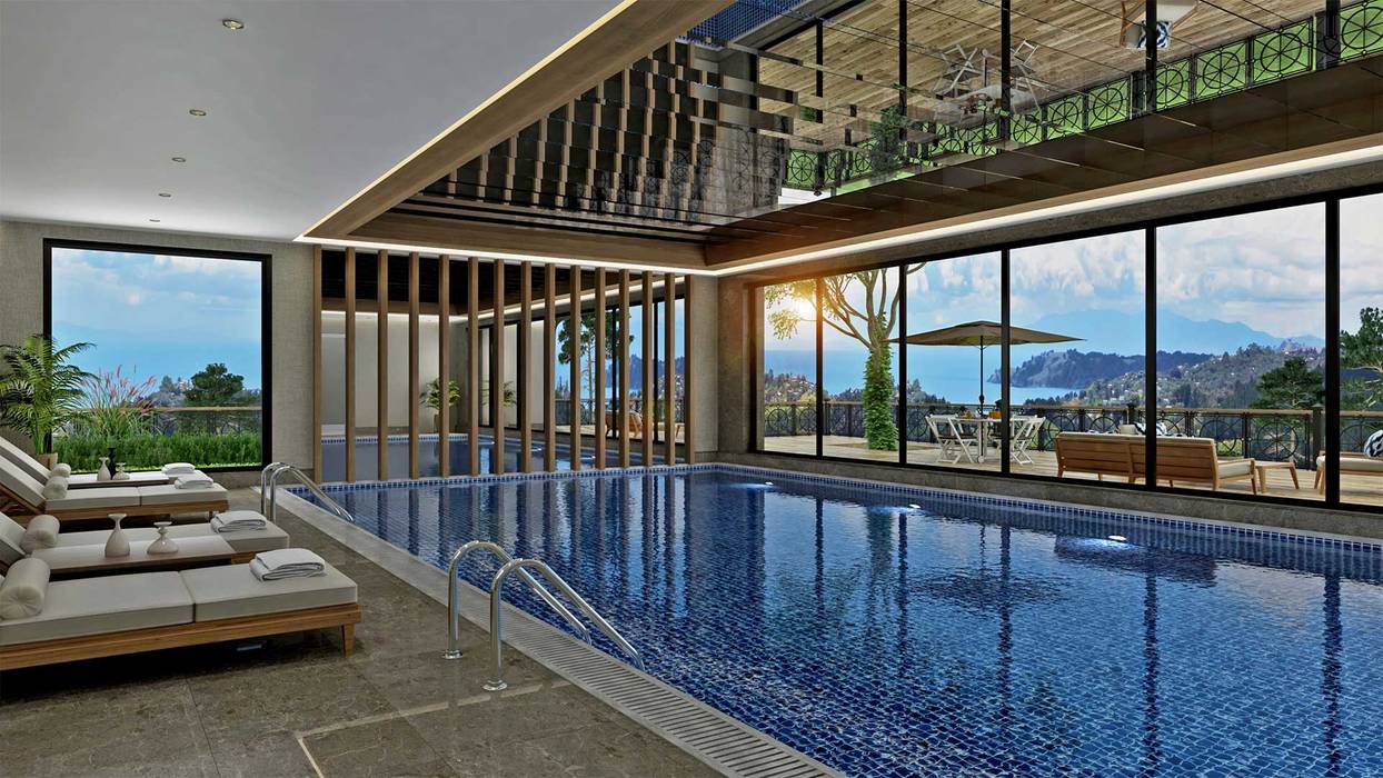 Almaty Villa, Sia Moore Archıtecture Interıor Desıgn Sia Moore Archıtecture Interıor Desıgn 泳池