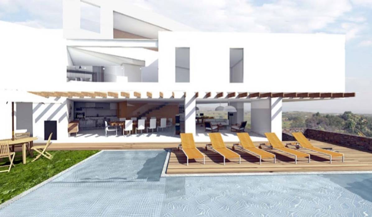 Alberca. ATELIERCENTRO Piscinas de estilo minimalista