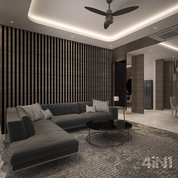 LIVING AREA four in one design sdn bhd Living room