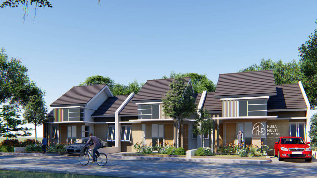 Tampak Samping PT NUSA MULTI DIMENSI Rumah Modern Batu Jasa Design Rumah Bogor