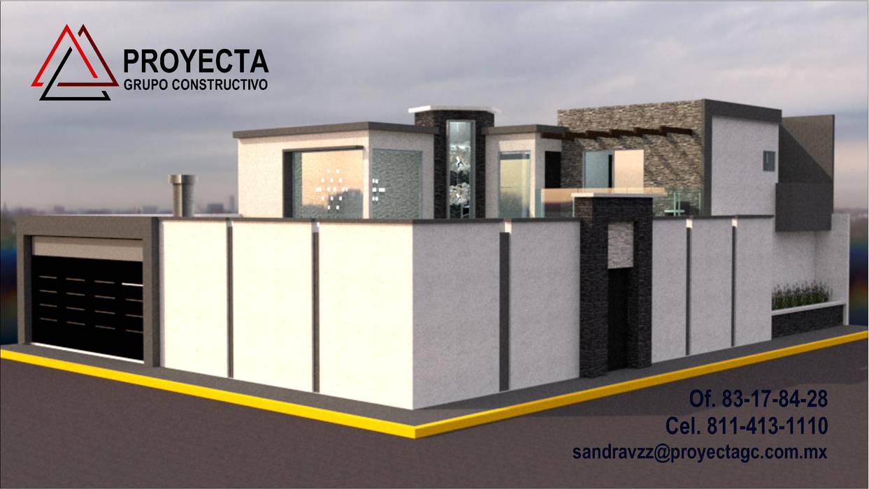 Diseño Arquitectonico , PROYECTA Grupo Constructivo PROYECTA Grupo Constructivo 一戸建て住宅 石