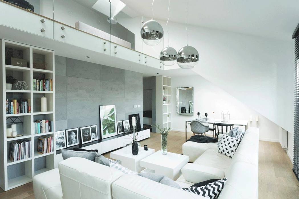 Beton architektoniczny na ścianę w salonie, Luxum Luxum Living room Concrete