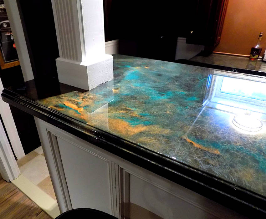 Bar Epoxy Countertops, Tonic Interiors Tonic Interiors Klasyczny salon