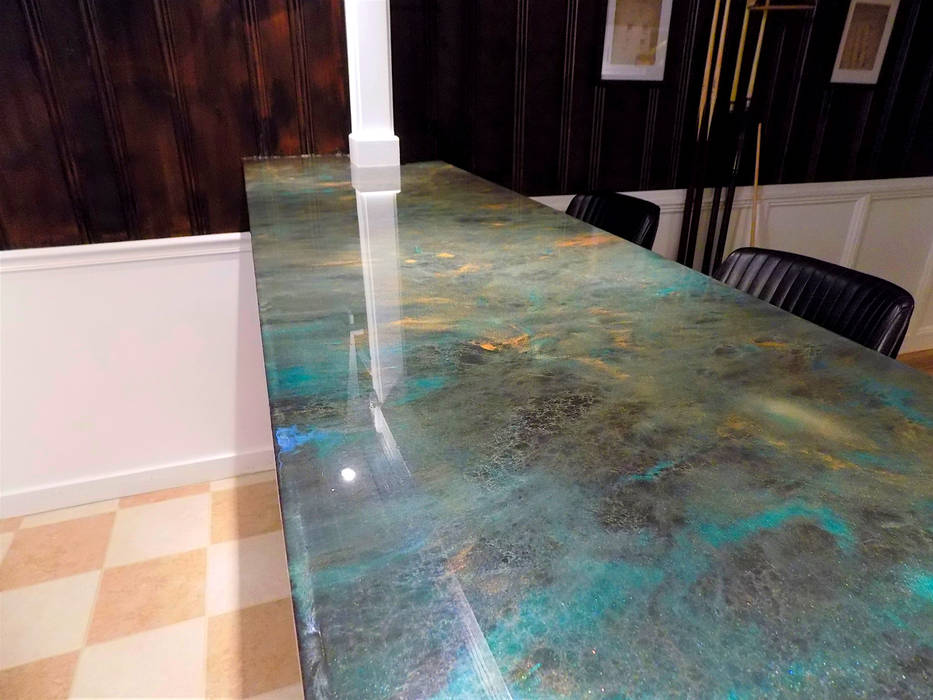 Bar Epoxy Countertops, Tonic Interiors Tonic Interiors Ruang Keluarga Klasik