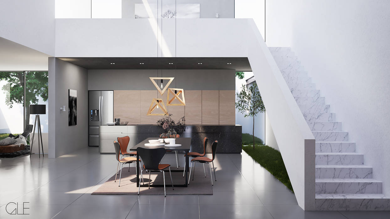Casa Romero, GLE Arquitectura GLE Arquitectura Modern Dining Room
