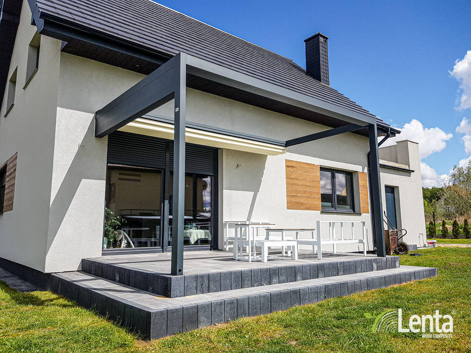 Pergola - zadaszenie tarasu, Lenta Lenta Balcones y terrazas minimalistas