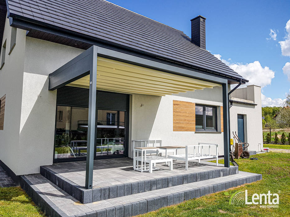 Pergola - zadaszenie tarasu, Lenta Lenta Balcones y terrazas de estilo minimalista